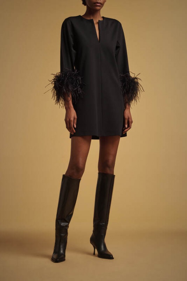 VESTIDO MINI PUNTO MILANO Brillante